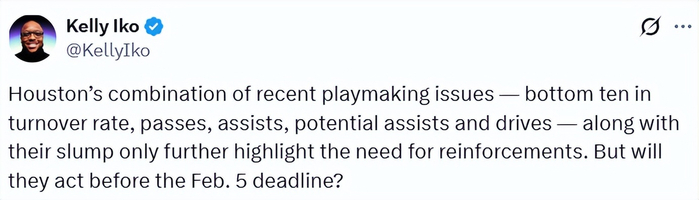 亿万28大舞台-火箭无意莫兰特保罗！已与半数球队讨论交易 多队询价伊森等三人|特雷-杨|休斯敦火箭队|艾米-乌度卡|阿尔佩伦-申京|弗雷德-范弗里特_新浪体育_新浪新闻